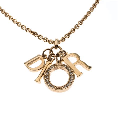 dior charm necklace